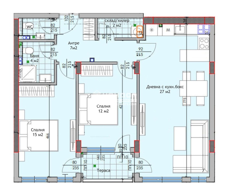 Zu verkaufen  2 Schlafzimmer Plowdiw , Trakija , 99 qm | 37599335 - Bild [5]