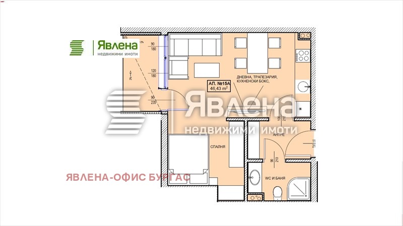 Продава 1-СТАЕН, гр. Поморие, област Бургас, снимка 5 - Aпартаменти - 48971658