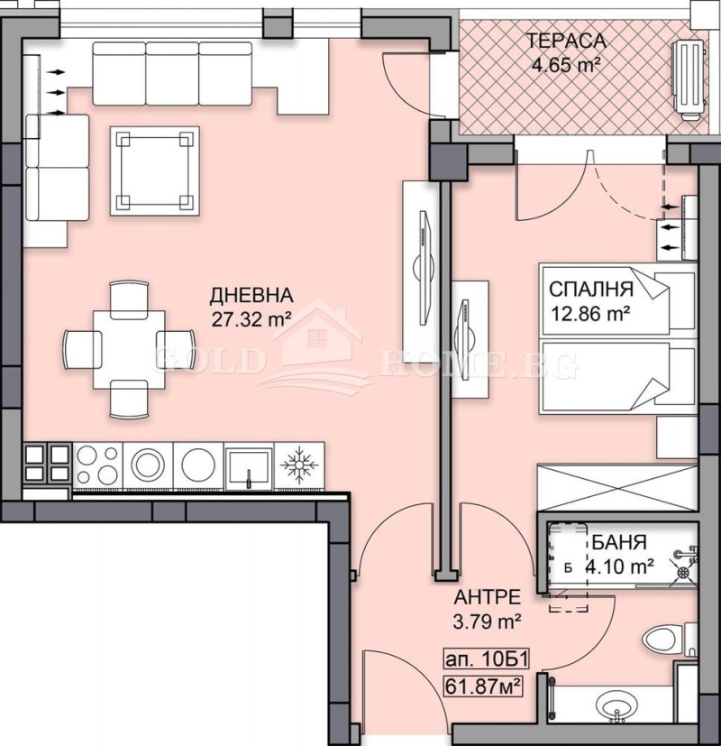 Продава 2-СТАЕН, гр. Пловдив, Гагарин, снимка 2 - Апартаменти - 53044293