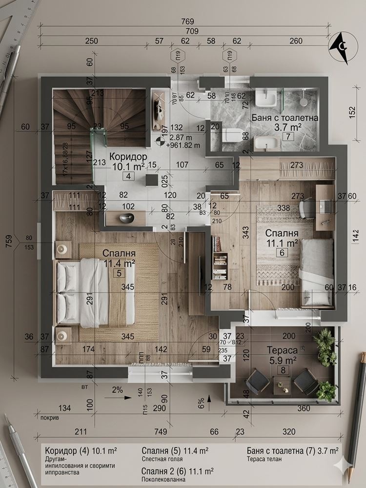 Продава КЪЩА, с. Пановци, област София област, снимка 2 - Къщи - 55377988