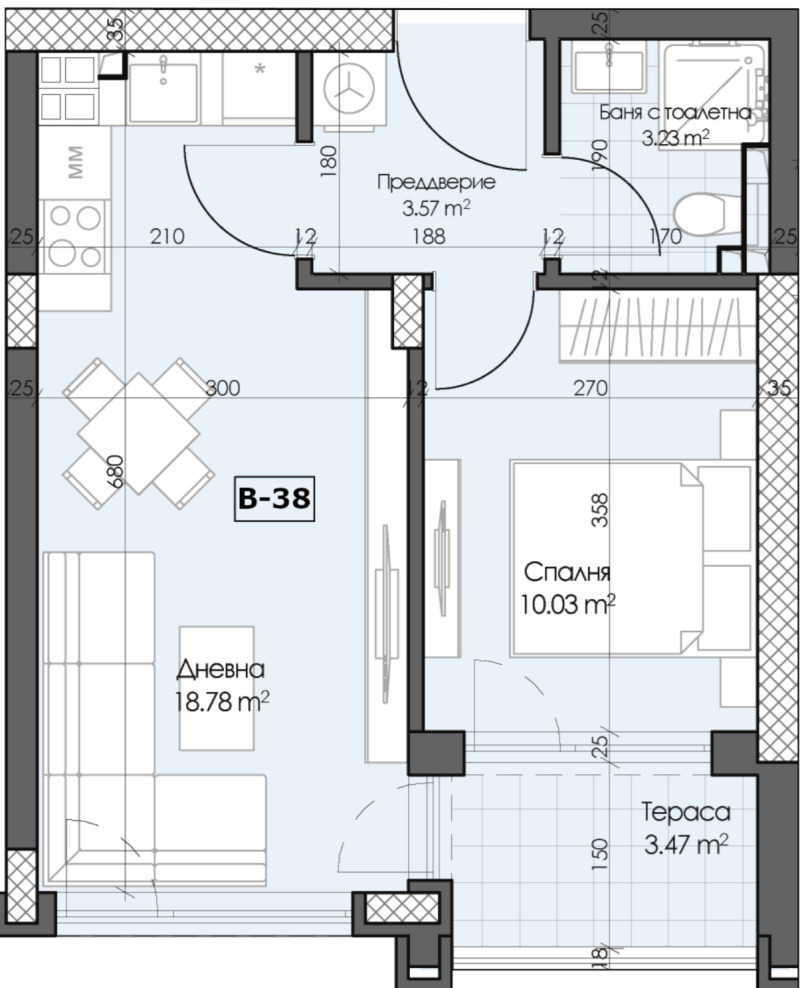 Продается  1 спальня Пловдив , Кършияка , 60 кв.м | 63833626 - изображение [2]