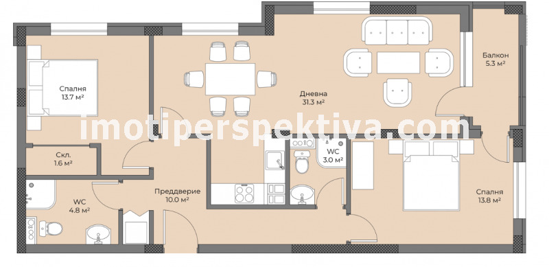 Zu verkaufen  2 Schlafzimmer Plowdiw , Kjutschuk Parisch , 106 qm | 26808164 - Bild [6]