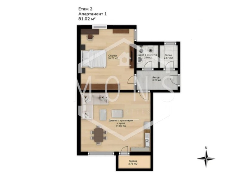 Продава  2-стаен град Габрово , Център , 81 кв.м | 15720209 - изображение [3]