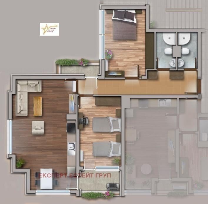 Zu verkaufen  2 Schlafzimmer Sofia , Oborishte , 120 qm | 91072109 - Bild [2]