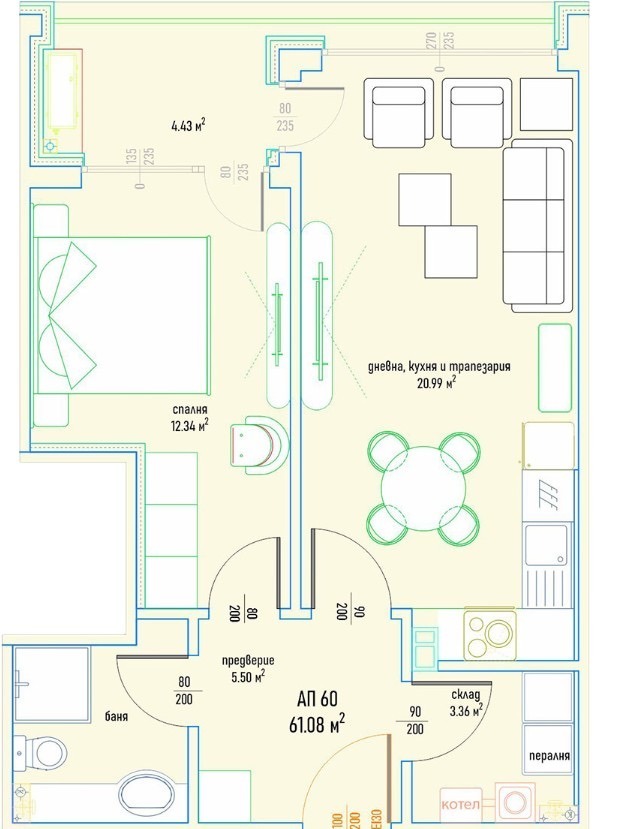 Na prodej  1 ložnice Sofia , Darvenica , 75 m2 | 78894354 - obraz [2]