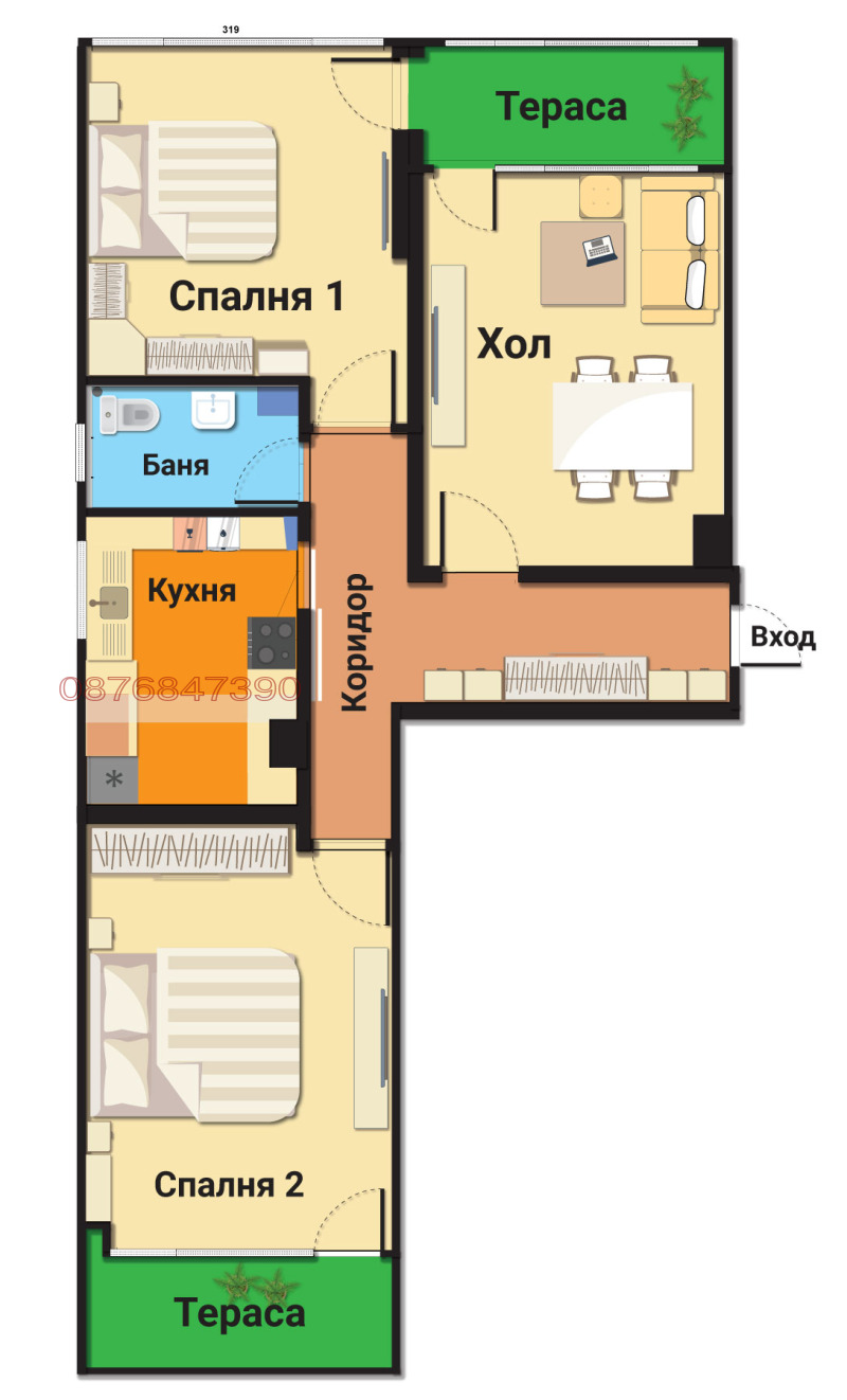 Na sprzedaż  2 sypialnie Ruse , Alei Wazrażdane , 76 mkw | 38404738 - obraz [17]