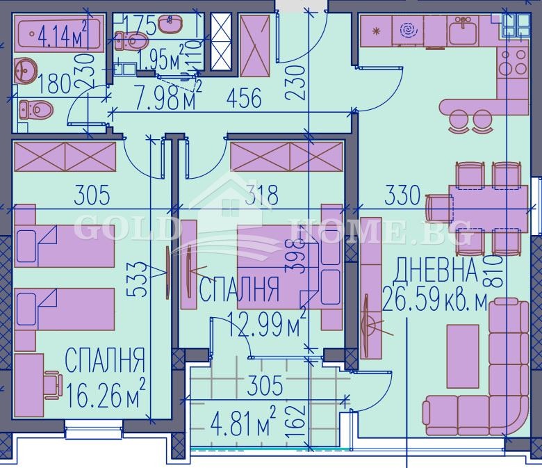 Продава 3-СТАЕН, гр. Пловдив, Каменица 2, снимка 2 - Апартаменти - 54822266