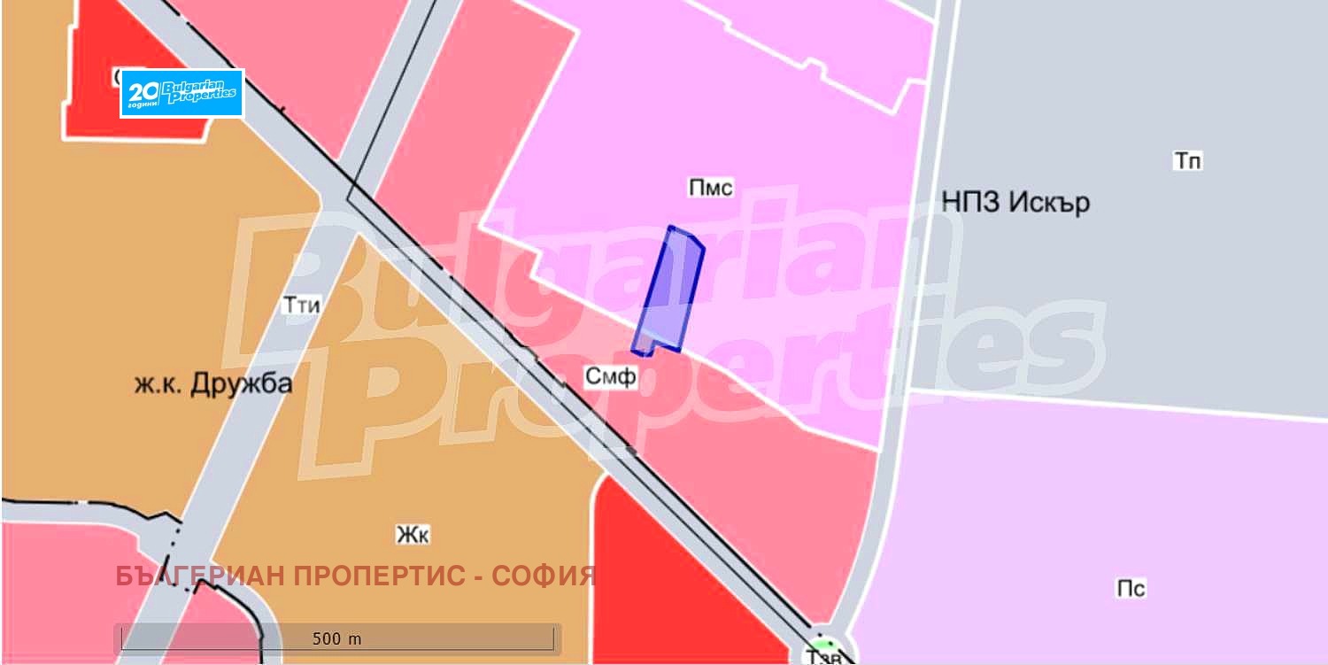 Продава ПАРЦЕЛ, гр. София, Дружба 2, снимка 2 - Парцели - 46472680