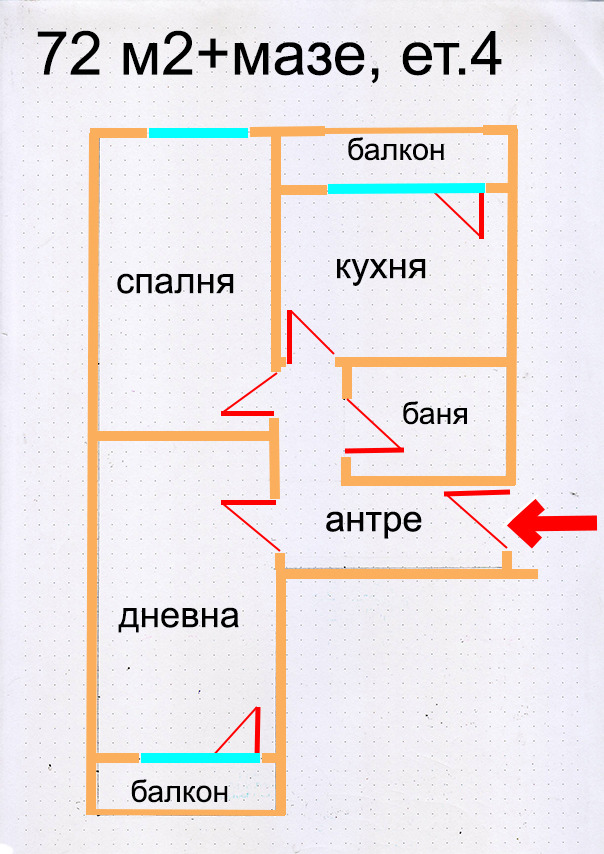 Продаја  1 спаваћа соба Софија , Гоце Делчев , 68 м2 | 62420888 - слика [2]