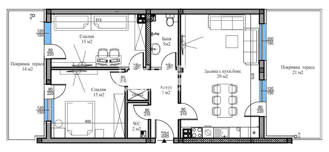Продава 3-СТАЕН, гр. Пловдив, Беломорски, снимка 3 - Апартаменти - 51094101