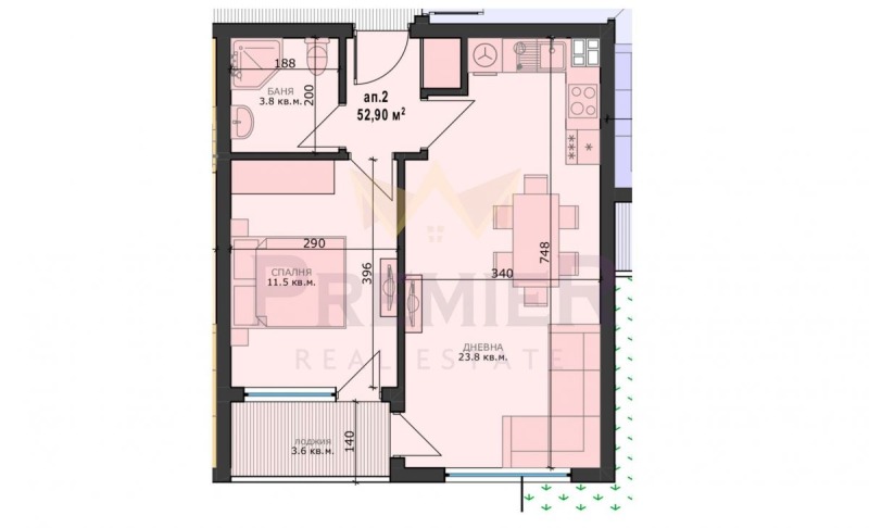 Продава 2-СТАЕН в град Варна, Възраждане 4 - 60 кв.м / 98 150 € » 191 964.71 лв., ИМОТИ ПРЕМИЕР