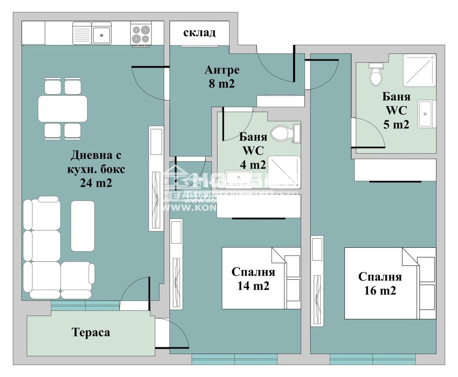 Продава 3-СТАЕН, гр. Пловдив, Тракия, снимка 3 - Апартаменти - 55886969