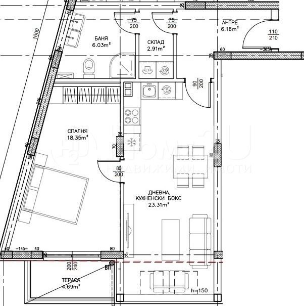 À venda  1 quarto Sofia , Malinova dolina , 78 m² | 55914430 - imagem [4]