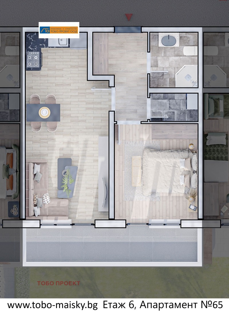 In vendita  1 camera da letto Sofia , Liulin 10 , 83 mq | 58600961 - Immagine [2]
