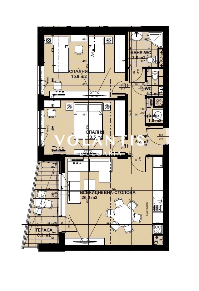 De vânzare  2 dormitoare Sofia , Crâstova vada , 106 mp | 76126727 - imagine [2]