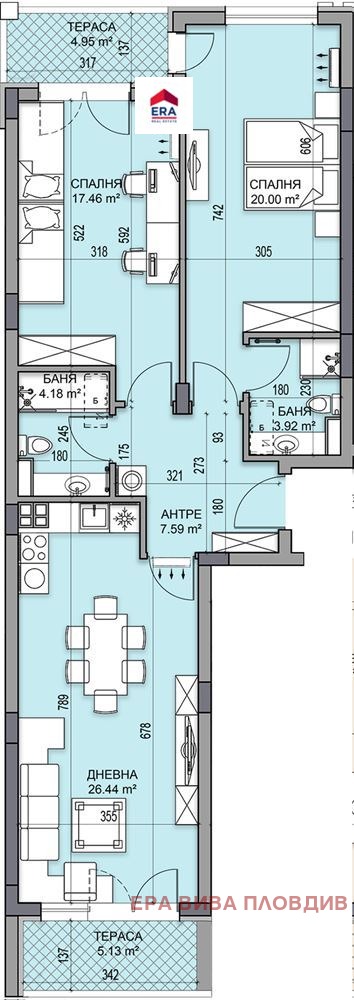 Продава 3-СТАЕН, гр. Пловдив, Гагарин, снимка 11 - Апартаменти - 53621609