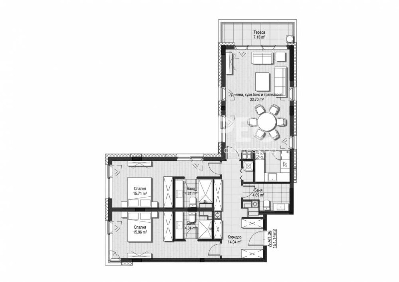 De vânzare  2 dormitoare Sofia , Hladilnica , 151 mp | 60892406 - imagine [2]