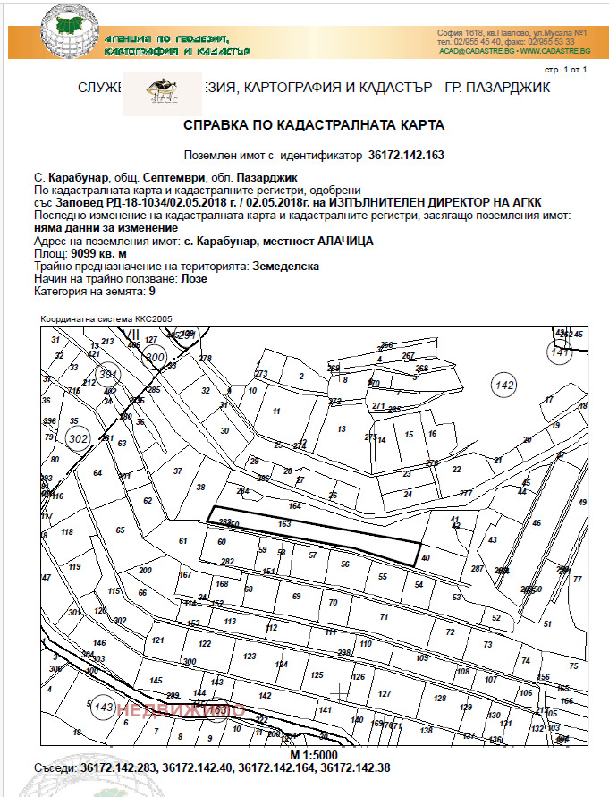 Продаја  Земљиште регион Пазарџик , Карабунар , 22 дка | 61148728 - слика [2]