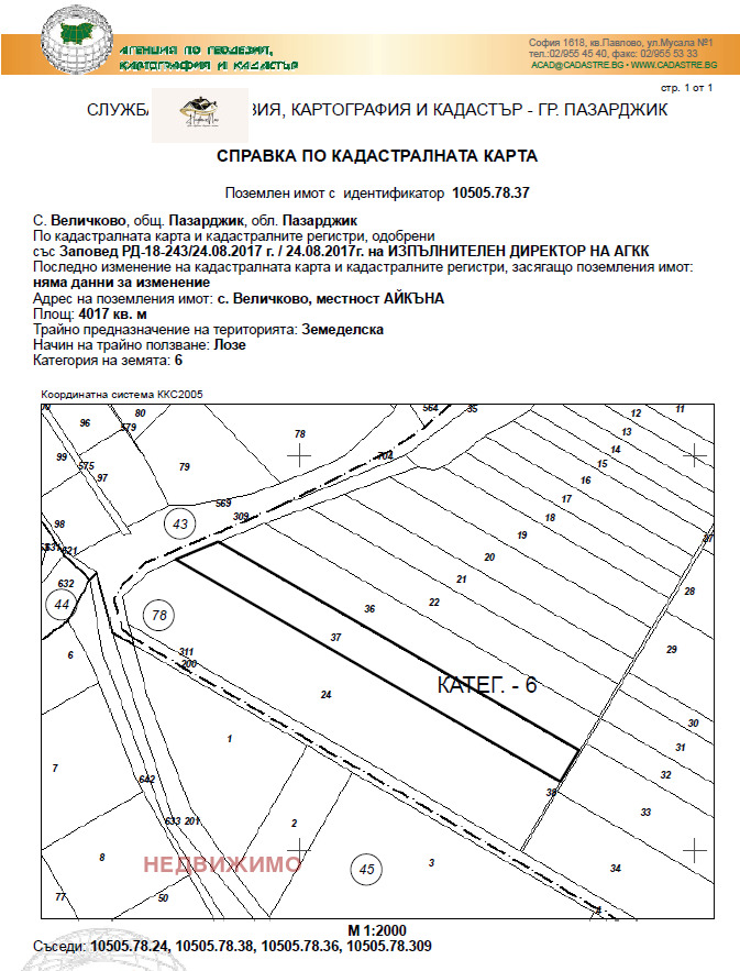 Продава ЗЕМЕДЕЛСКА ЗЕМЯ, с. Карабунар, област Пазарджик, снимка 2 - Земеделска земя - 47362937