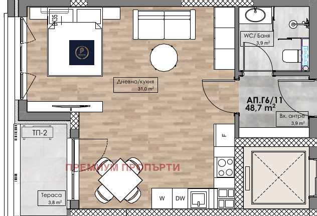 Продава 1-СТАЕН, гр. Пловдив, Кършияка, снимка 2 - Aпартаменти - 48332598