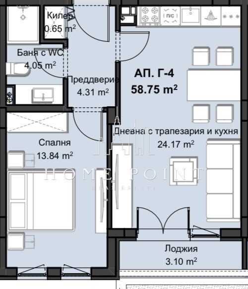 Zu verkaufen  1 Schlafzimmer Plowdiw , Hristo Smirnenski , 74 qm | 37272894 - Bild [5]