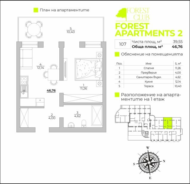 À venda  1 quarto Varna , m-t Alen mak , 57 m² | 68483928 - imagem [4]
