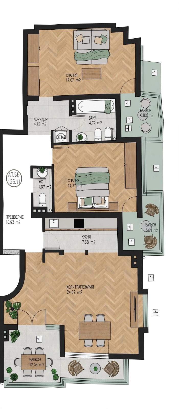 Продава 3-СТАЕН, гр. София, Бояна, снимка 14 - Апартаменти - 55330971