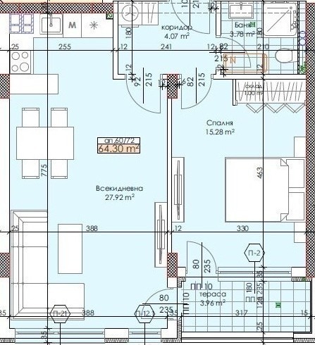 Na prodej  1 ložnice Plovdiv , Trakija , 79 m2 | 57775004 - obraz [3]