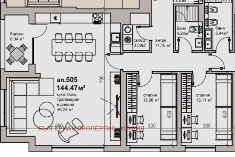 Продава 4-СТАЕН, гр. София, Кръстова вада, снимка 3 - Апартаменти - 53414735