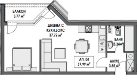 1 dormitorio Dianabad, Sofia 2