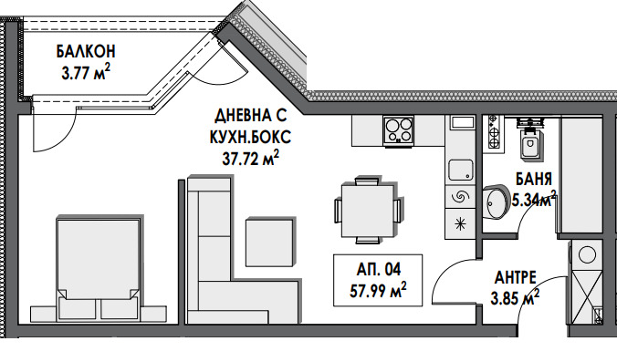 Продава  2-стаен град София , Дианабад , 69 кв.м | 65760924 - изображение [2]