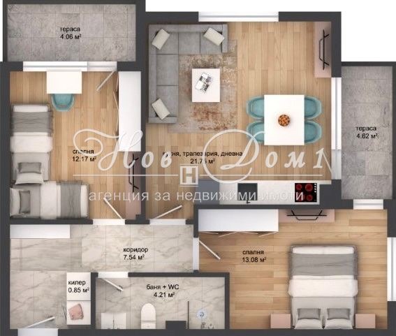 Продава 3-СТАЕН, гр. Пловдив, Кършияка, снимка 2 - Апартаменти - 54297172