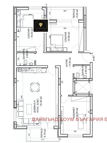 Til salg  3 soveværelser Plovdiv , Mladezhki Halm , 150 kvm | 80550901 - billede [2]