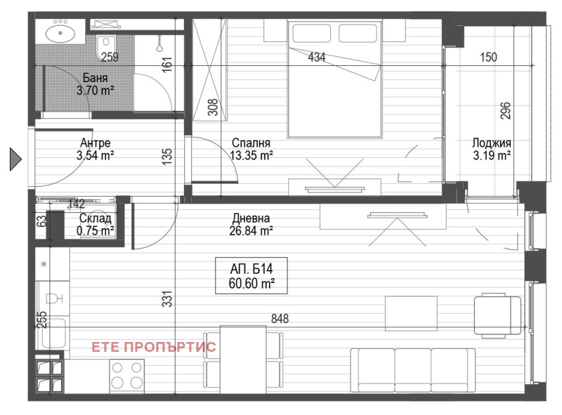 Продава  2-стаен град София , Зона Б-5 , 72 кв.м | 34628670 - изображение [2]