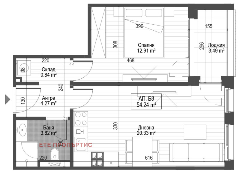 Продается  1 спальня София , Зона Б-5 , 65 кв.м | 34628670