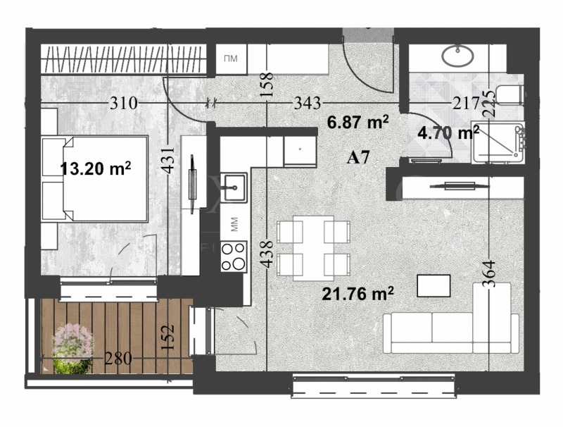 En venta  1 dormitorio Sofia , Krastova vada , 73 metros cuadrados | 48220252 - imagen [3]
