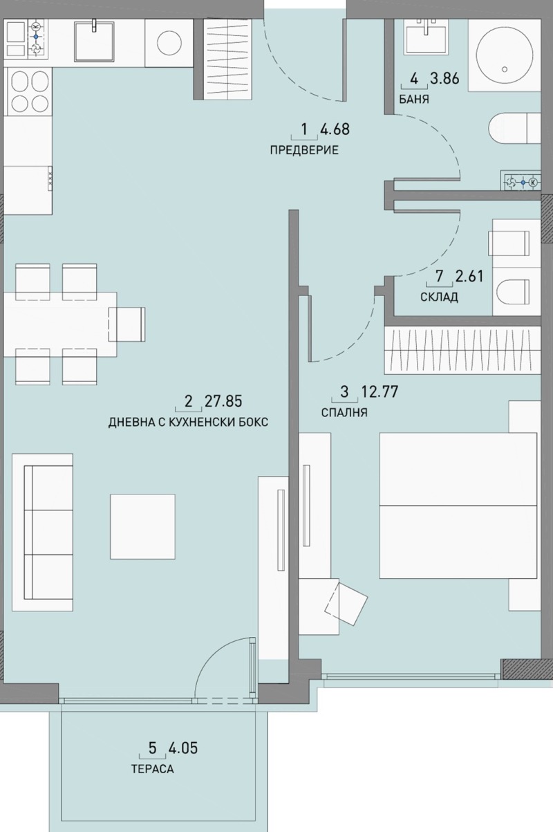 Продава 2-СТАЕН, гр. София, Малинова долина