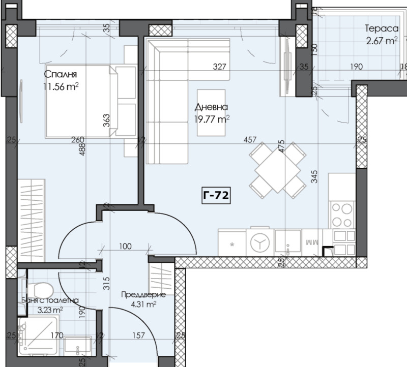 Te koop  1 slaapkamer Plovdiv , Karsjijaka , 60 m² | 71499853 - afbeelding [2]