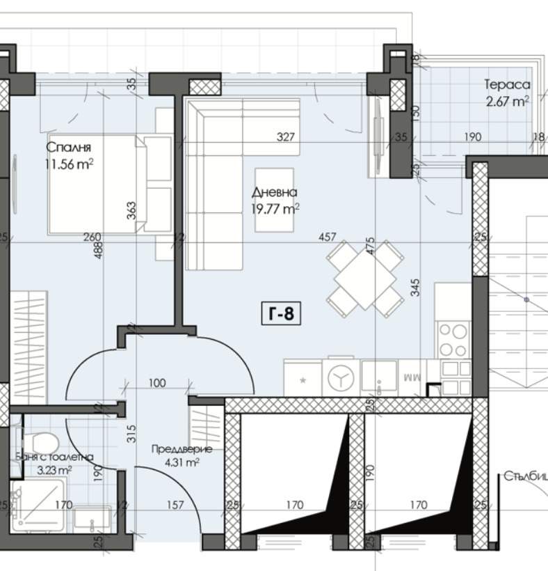 Продава  2-стаен град Пловдив , Кършияка , 60 кв.м | 71499853 - изображение [2]