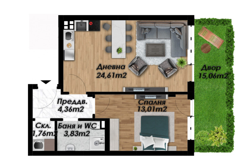 Продава  2-стаен град Пловдив , Южен , 86 кв.м | 26955385