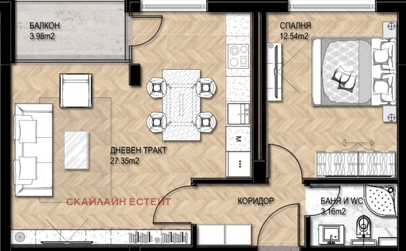 Продава 2-СТАЕН, гр. София, Гео Милев, снимка 4 - Апартаменти - 53593648