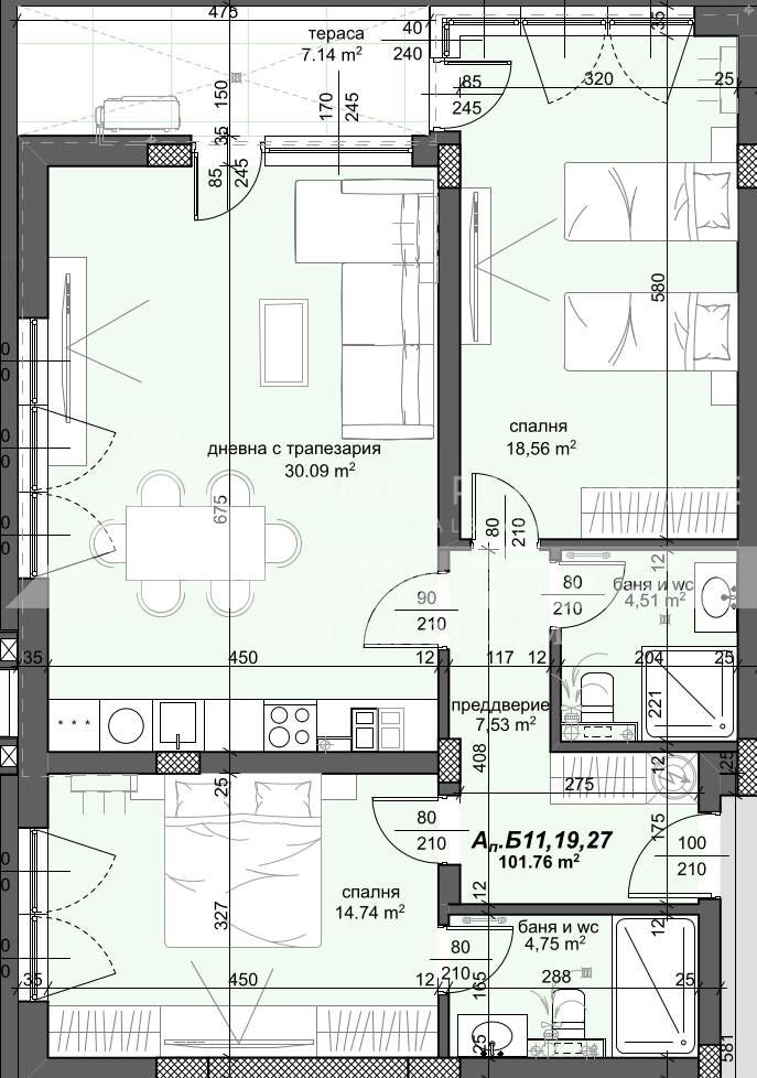 De vânzare  2 dormitoare Plovdiv , Traciia , 127 mp | 16756748 - imagine [2]