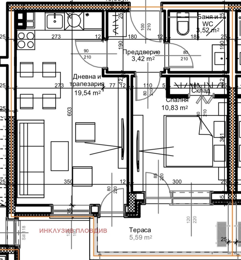 Na prodej  1 ložnice Plovdiv , Ostromila , 61 m2 | 35339361 - obraz [5]