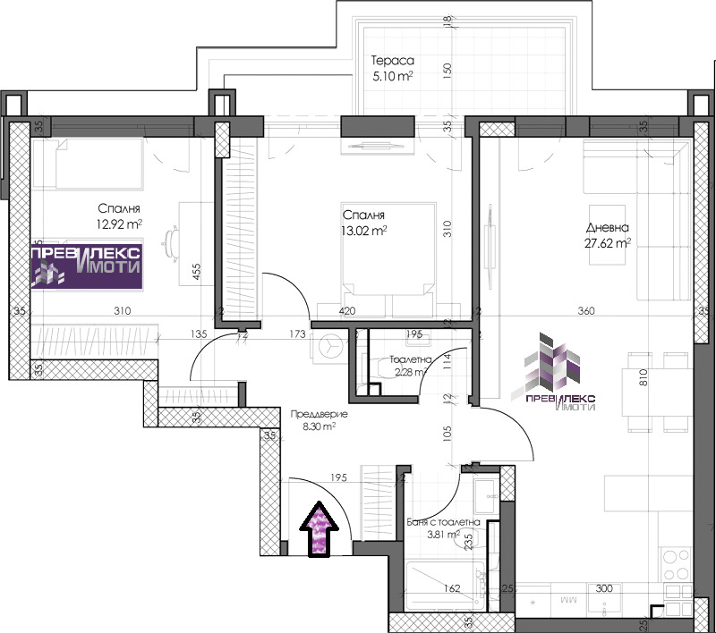 Продава  3-стаен град Пловдив , Кършияка , 105 кв.м | 95204771