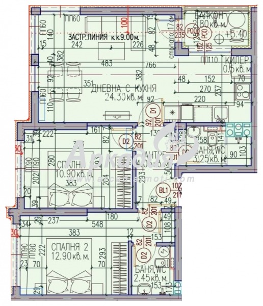 Продава 3-СТАЕН, град Пловдив, Въстанически • 165300 € / 323298.70 лв. • 68623011 1