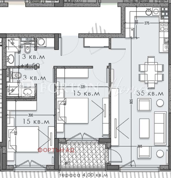 Продава 3-СТАЕН, гр. София, Кръстова вада, снимка 3 - Апартаменти - 54254769