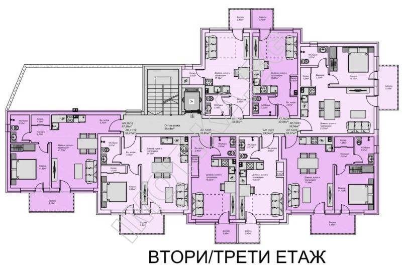 Te koop  Studio Varna , Vinitsa , 34 m² | 35762339 - afbeelding [2]