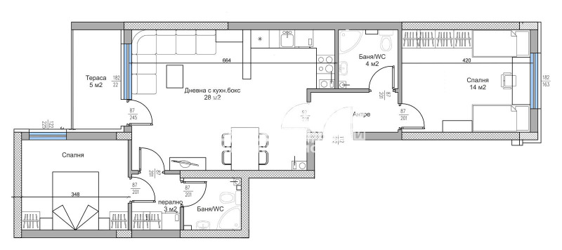 Продава 3-СТАЕН, гр. Пловдив, Тракия, снимка 4 - Апартаменти - 53416028