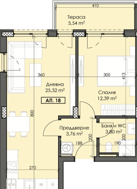 1 спальня Тракия, Пловдив 1