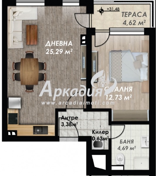 Продава  2-стаен град Пловдив , Кършияка , 76 кв.м | 30941677 - изображение [2]